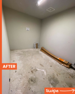 A clean, empty room after a successful junk removal service by JunkStart in San Antonio, TX.