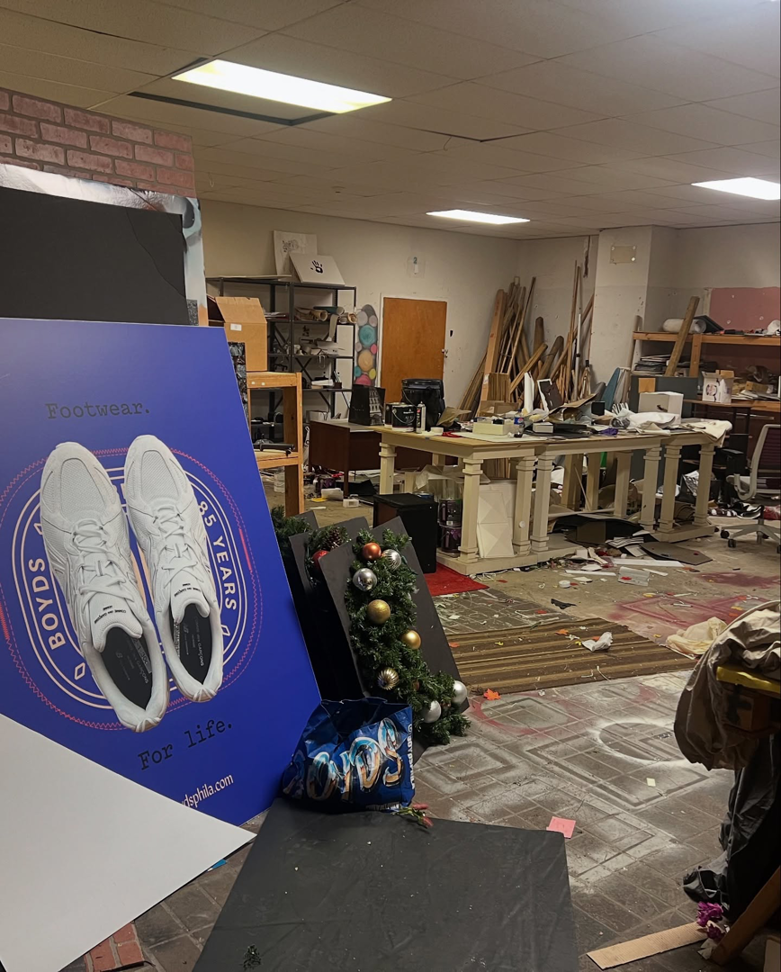 A cluttered room filled with various items and debris, ready for general junk removal by JUNK BOX LLC in Philadelphia, PA.