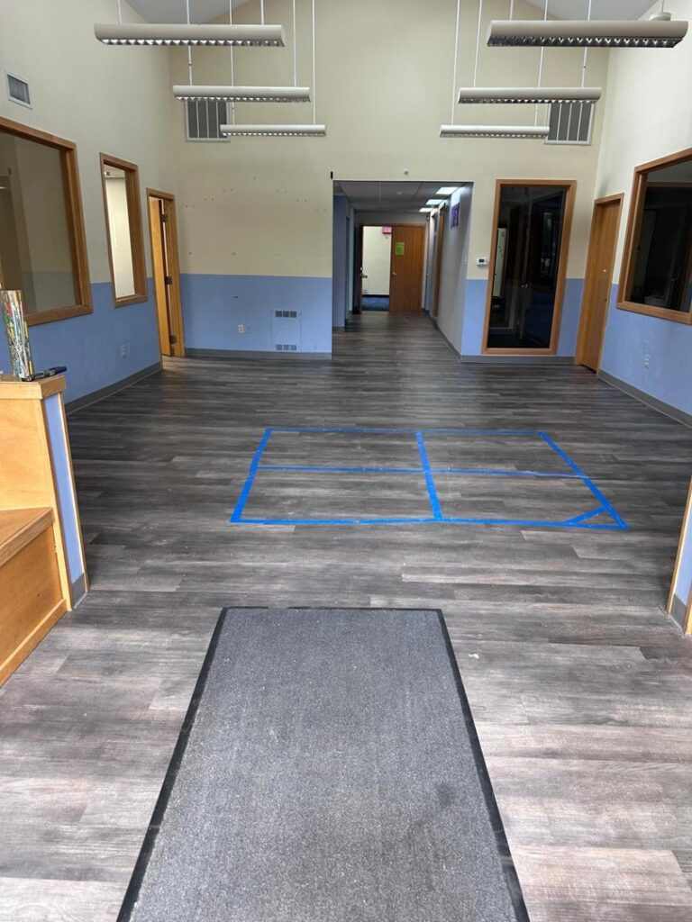 A clean and empty commercial space after a successful junk removal service by GEF Hauling and Junk Removal in Philadelphia, PA.