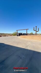 Before and after a deck hot tub removal service by Power Haulers & Junk Removal LLC in Phoenix, AZ.