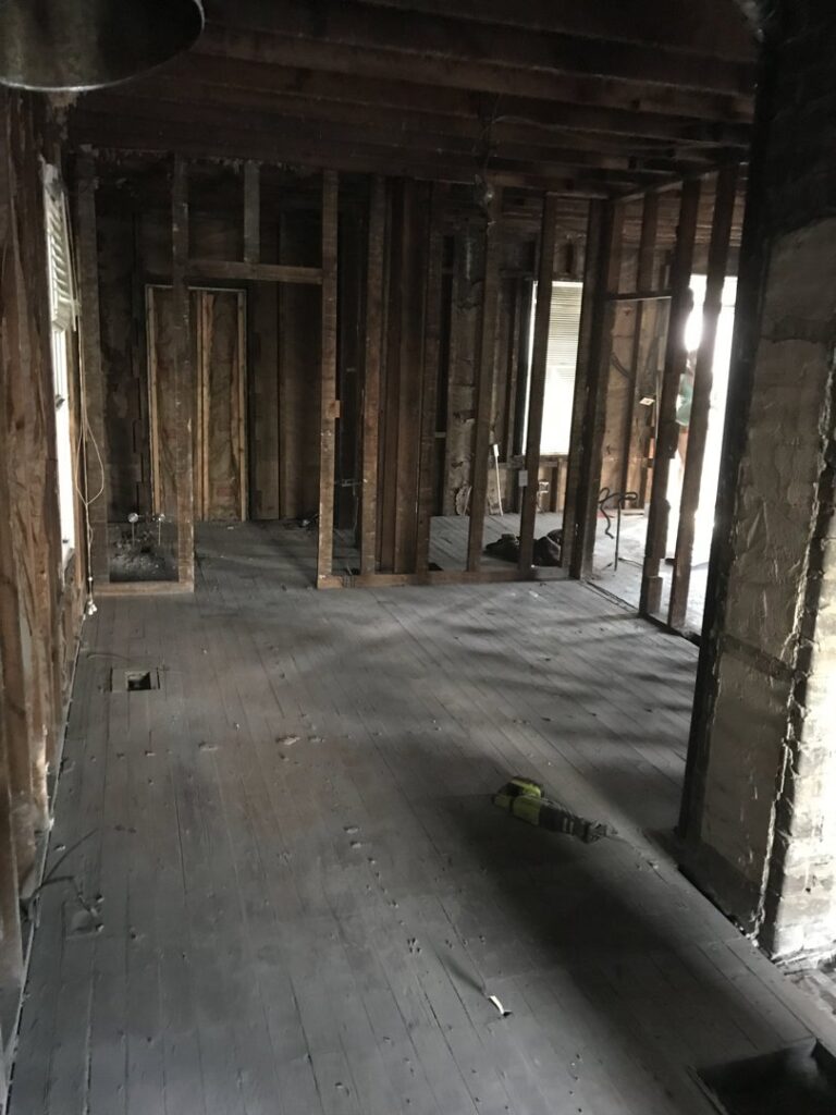 An interior view of a home undergoing demolition and clean-out by Junk Removal and More LLC in Columbus, OH.