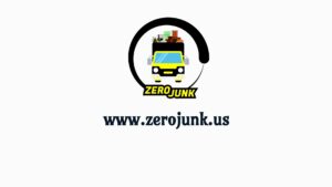 A Zero Junk truck parked on a residential street, ready to pick up large furniture items in San Jose, CA.