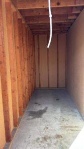 Before and after photos of a storage unit cleanout service by Junk Away - San Diego in San Diego, CA, showing it cleared of various items.