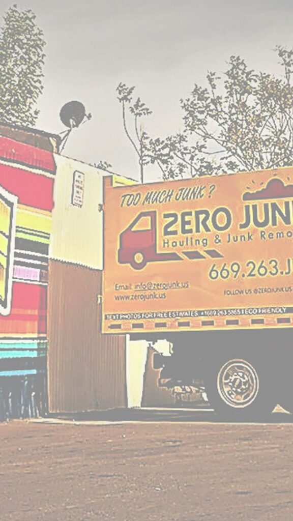 A large pile of wooden pallets ready for removal by Zero Junk, offering commercial junk services in San Jose, CA.